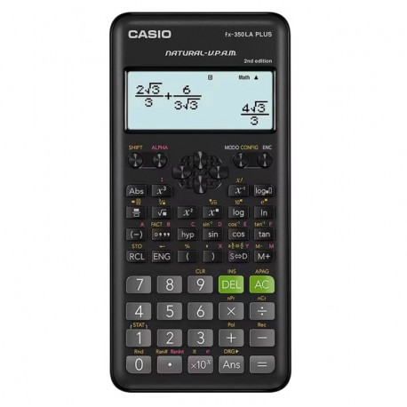 Calculadora Cientifica Casio FX-350LA Plus 2nd Edition 12 Dígitos - Negro