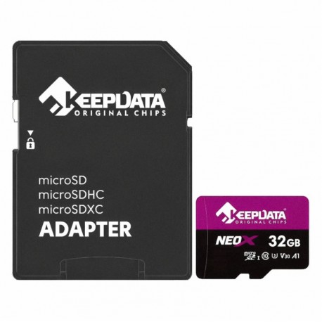 Tarjeta de Memória Micro SD Keepdata Neo X 32GB 95MB/s - KDMSDC10U3V30A1/32G