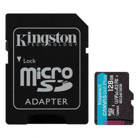 Cartão de Memória Micro SD Kingston Canvas Go! Plus 128GB 200Mbs C10 - SDCG4/128G
