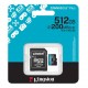 Tarjeta de Memória Micro SD Kingston Canvas Go! Plus 512GB 200Mbs C10 - SDCG4/512G
