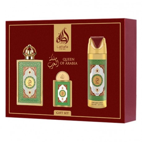 Kit Lattafa Queen of Arabia Gift Set Eau de Parfum Femenino - 3 Unidades