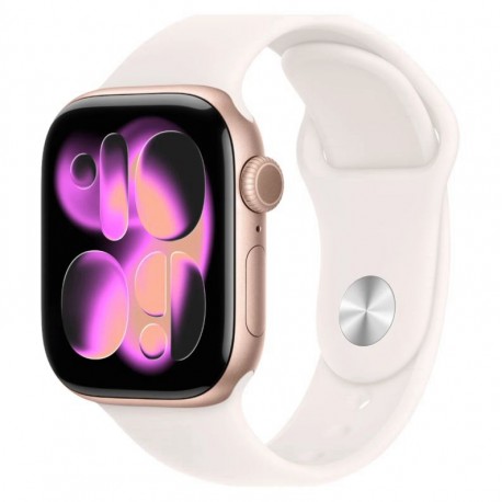 Apple Watch Series 11 MEV74LW/A Caja Alumínio 46mm Ouro Rosado - Deportiva Blush Claro
