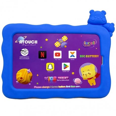 Tablet Atouch KC64 Lite Kids 5G 256GB 1GB RAM Dual SimTela 7.85" WiFi 16MP - Azul