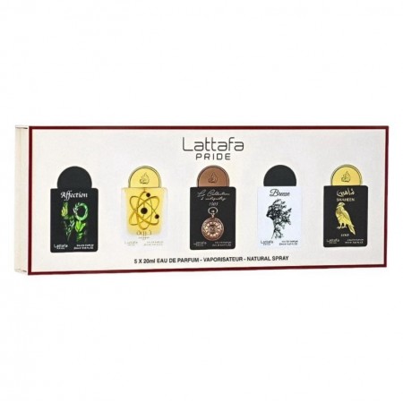Kit Perfume Lattafa Pride Gift Set Box 01 Eau de Parfum Unissex 5x20ml