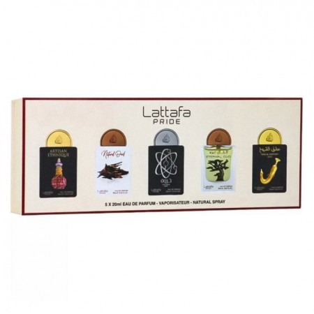Kit Perfume Lattafa Pride Gift Set Box 02 Eau de Parfum Unissex 5x20ml