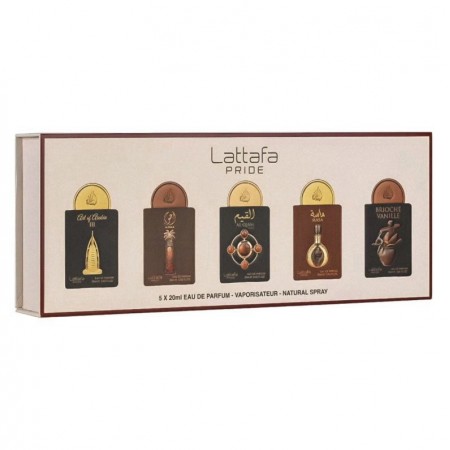 Kit Perfume Lattafa Pride Gift Set Box 04 Eau de Parfum Unissex 5x20ml