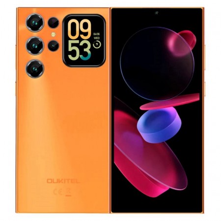 Celular Oukitel C72 128GB 4GB RAM Dual SIM Tela 6.88" - Naranjado