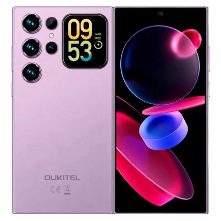 Celular Oukitel C72 128GB 4GB RAM Dual SIM Tela 6.88" - Roxo