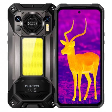 Celular Oukitel WP61 Ultra 512GB 12GB RAM Dual SIM Tela 6.78" - Preto