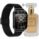 Smartwatch G-Tide S6 Pro + Perfume Ambos Unissex - Preto