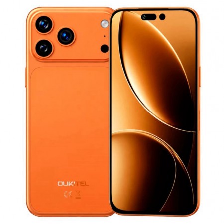 Celular Oukitel C17 Plus 256GB 6GB RAM Dual SIM Tela 6.9" - Laranja
