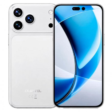 Celular Oukitel C17 Plus 256GB 6GB RAM Dual SIM Tela 6.9" - Prata