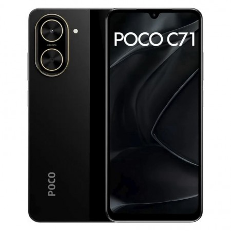 Celular Xiaomi Poco C71 64GB 4GB RAM Dual SIM Tela 6.88" - Preto (Global)