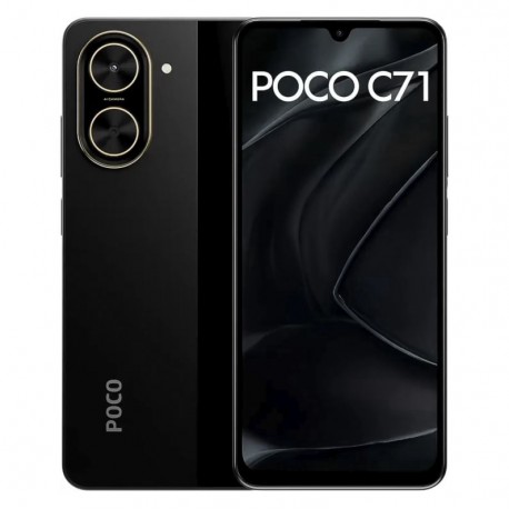 Celular Xiaomi Poco C71 64GB 4GB RAM Dual SIM Tela 6.88" - Negro (Global)