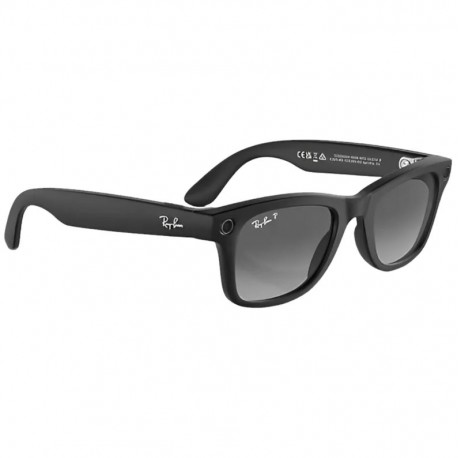 Óculos de Sol Smart Ray-Ban Meta Wayfarer RW4006 - F Matte Black/L Polar Gradient Graphite