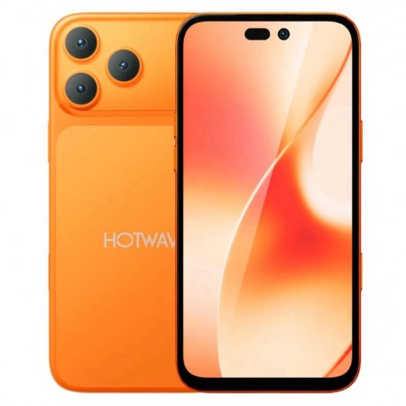 Celular HOTWAV A18 Pro Max 128GB 4GB RAM Dual SIM Pant. 6.65" 48MP - Sunset Orange