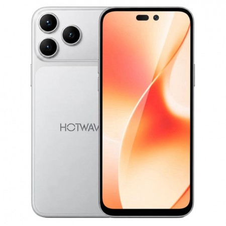 Celular HOTWAV A18 Pro Max 128GB 4GB RAM Dual SIM Pant. 6.65" 48MP - Silver White