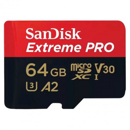 Tarjeta de Memória Micro SD Sandisk Extreme Pro U3 64GB 200MBs - SDSQXCU-064G-GN6MA
