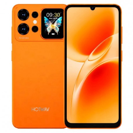 Celular Hotwav X100 SE 64GB 4GB RAM Dual SIM Tela 6.75" - Laranja