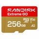 Cartão de Memória Micro SD SanDisk Extreme GO 256GB 240Mbs - SDSQXGN-256G-GN6MN
