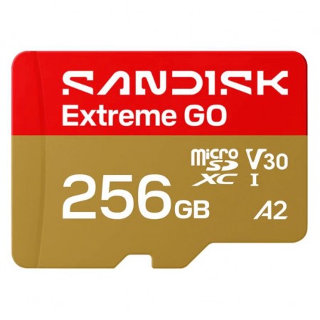 Cartão de Memória Micro SD SanDisk Extreme GO 256GB 240Mbs - SDSQXGN-256G-GN6MN
