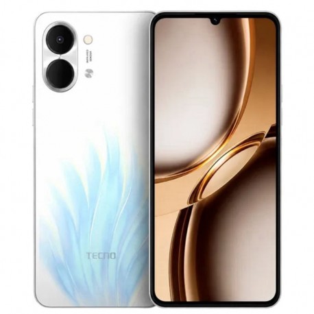 Celular Tecno Spark Go 3 KN3 128GB 4GB RAM Dual SIM Tela 6.74" - Flare White(Anatel)