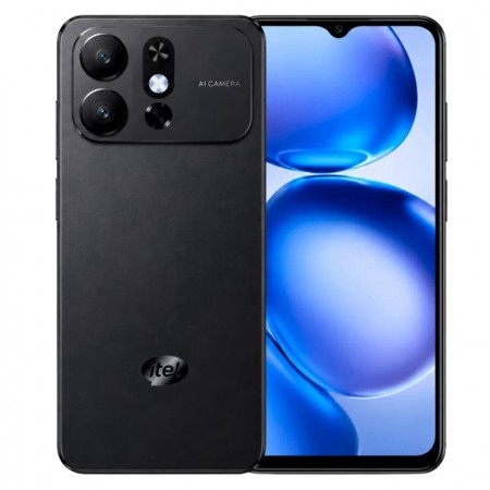 Celular itel A100Cs A6611L 128GB 4GB RAM Dual SIM Tela 6.6" - Preto