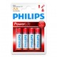 PILHA ALCALINA PHILIPS AA COM 4 PILHA ALCALINA PHILIPS AA COM 4