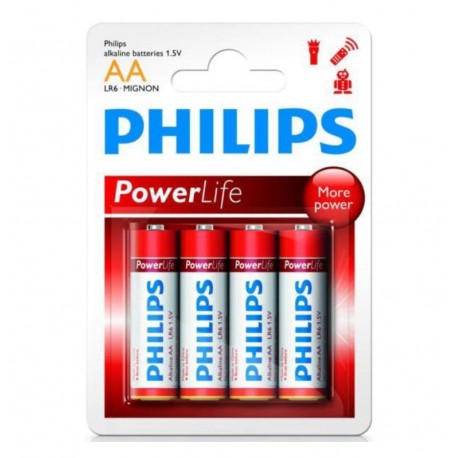 PILA ALCALINA PHILIPS AA CON 4 PILA ALCALINA PHILIPS AA CON 4