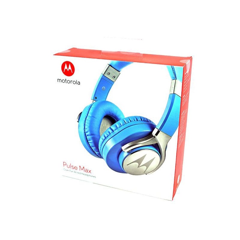 FONE DE OUVIDO MOTOROLA PULSE MAX WIRED AZUL - Super Games