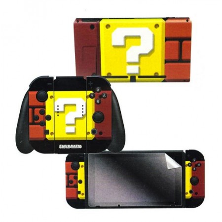 ADESIVO PARA NINTENDO SWITCH SUPER MARIO BLOCKBUSTER 024846 COM 2 ADESIVOS