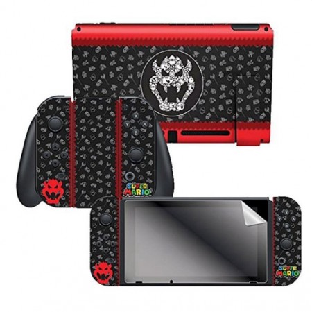 ADESIVO PARA NINTENDO SWITCH SUPER MARIO BOWSER SILHOUETTE 023634 COM 2 ADESIVOS