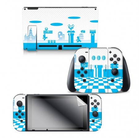 ADESIVO PARA NINTENDO SWITCH SUPER MARIO MUSHROOM KINGDOM 022569 COM 2 ADESIVOS