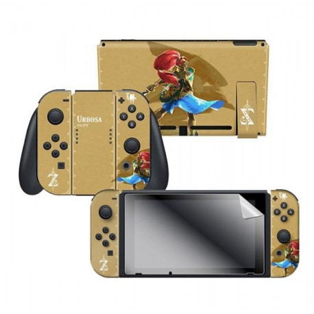 ADESIVO PARA NINTENDO SWITCH ZELDA GOLD URBOSA 022682 CON 2 ADESIVOS