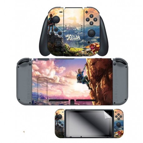 ADESIVO PARA NINTENDO SWITCH ZELDA LINK HILLTOP VIEW 022255 CON 2 ADESIVOS
