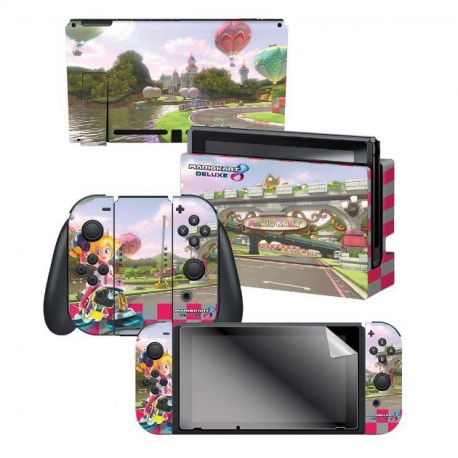 ADESIVO PARA NINTENDO SWITCH MARIO KART 8 PRINCESS PEACH 023313 CON 3 ADESIVOS