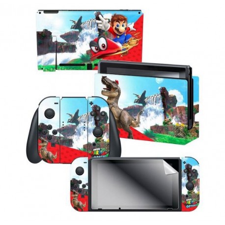 ADESIVO PARA NINTENDO SWITCH MARIO ODYSSEY CASCADE KINGDOM 022354 COM 3 ADESIVOS