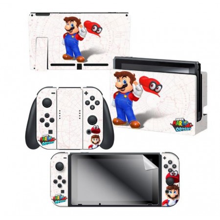 ADESIVO PARA NINTENDO SWITCH MARIO ODYSSEY MARIO MAP 022750 COM 3 ADESIVOS