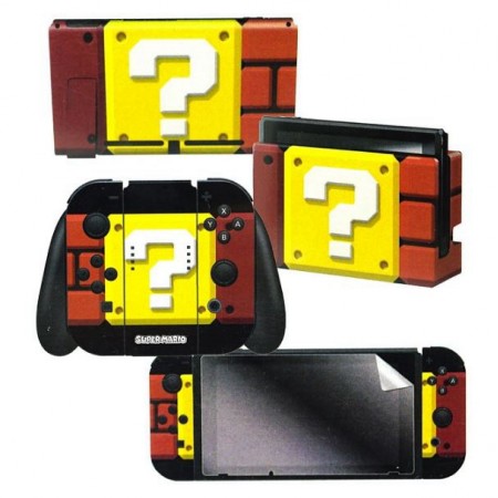 ADESIVO PARA NINTENDO SWITCH SUPER MARIO BLOCKBUSTER 024839 COM 3 ADESIVOS
