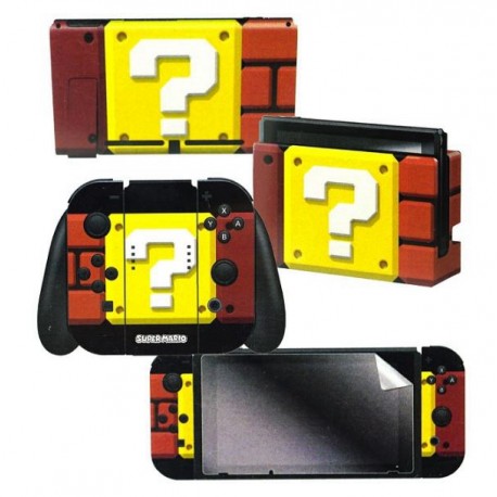 ADESIVO PARA NINTENDO SWITCH SUPER MARIO BLOCKBUSTER 024839 CON 3 ADESIVOS