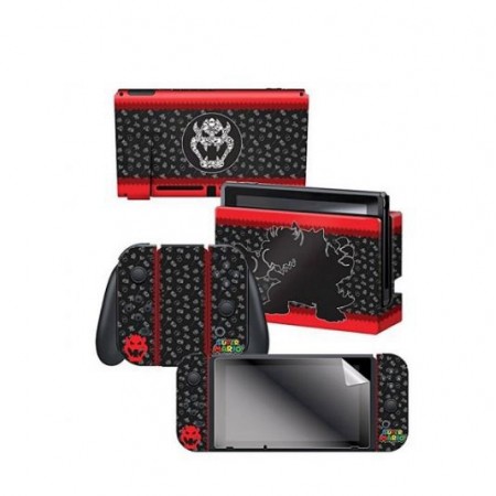 ADESIVO PARA NINTENDO SWITCH SUPER MARIO BOWSER SILHOUETTE 022200 COM 3 ADESIVOS