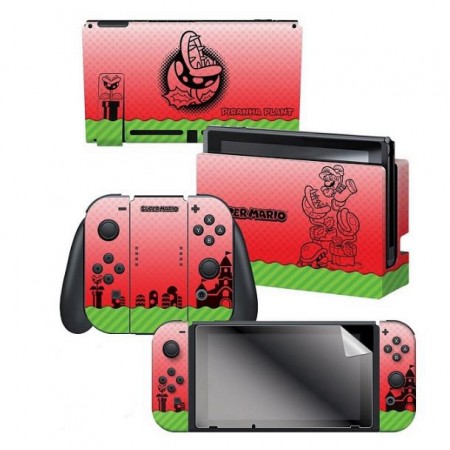 ADESIVO PARA NINTENDO SWITCH SUPER MARIO PIRANHA SKIN 023368 COM 3 ADESIVOS
