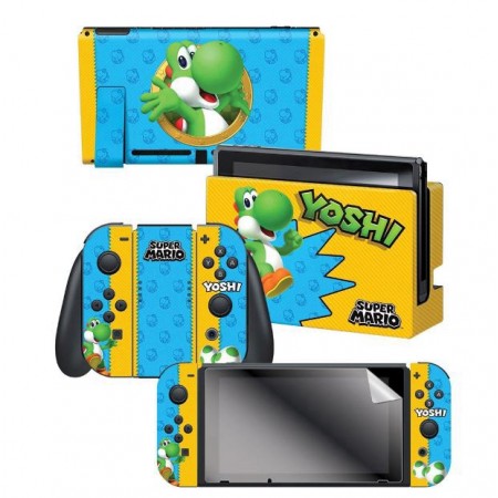 ADESIVO PARA NINTENDO SWITCH SUPER MARIO YOSHI SKIN 024662 COM 3 ADESIVOS