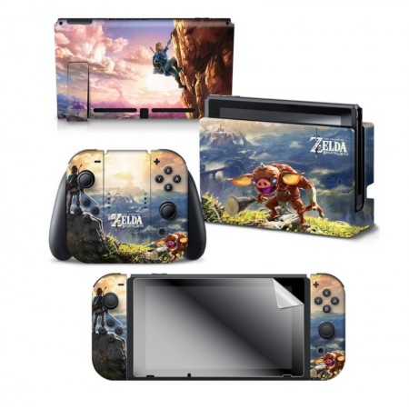 ADESIVO PARA NINTENDO SWITCH ZELDA LINK HILLTOP VIEW 022231 COM 3 ADESIVOS