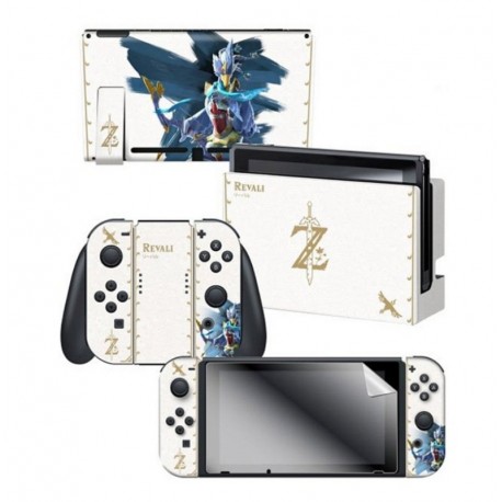 ADESIVO PARA NINTENDO SWITCH ZELDA REVALI WHITE 022279 CON 3 ADESIVOS
