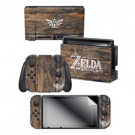 ADESIVO PARA NINTENDO SWITCH ZELDA WOODGRAIN TRIFORCE 022798 CON 3 ADESIVOS
