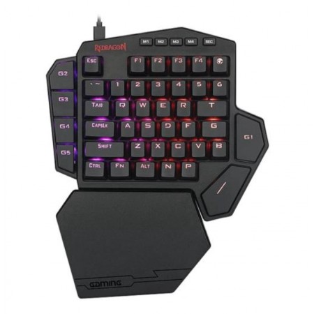 Teclado Mecânico Redragon K585RGB Diti One - Handed RGB - Preto