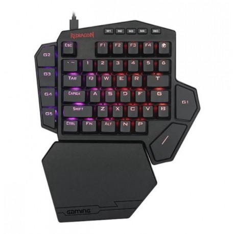 Teclado Mecânico Redragon K585RGB Diti One - Handed RGB - Negro